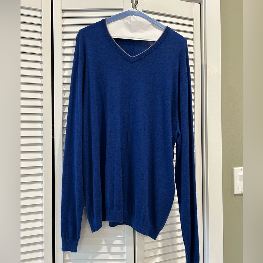 FootJoy Men's Deep Blue V-Neck Sweater